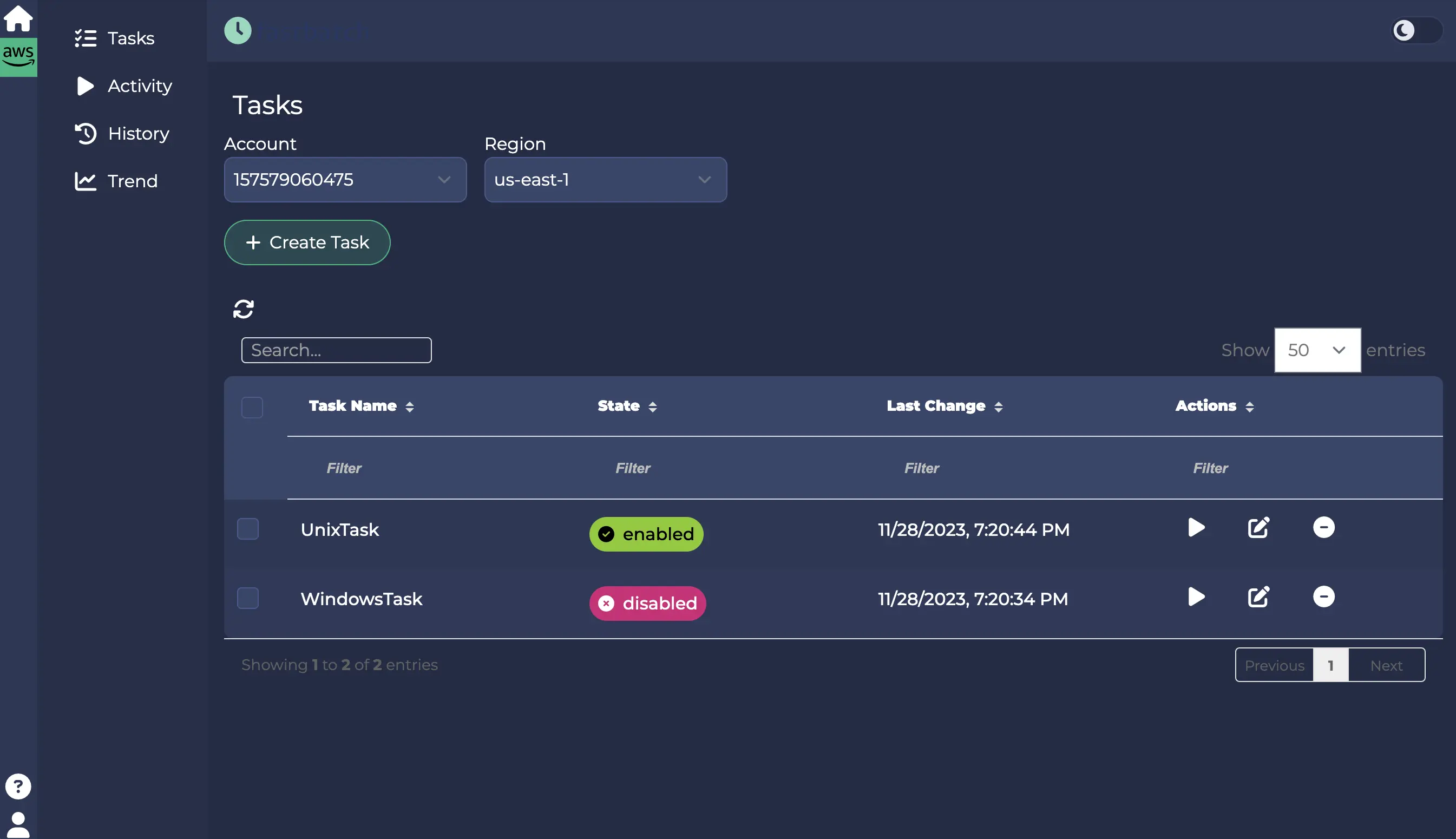 Tasks Dashboard